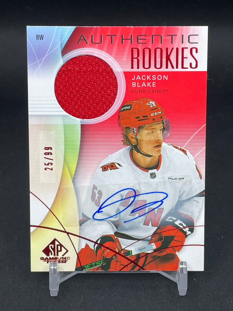 2024 UPPER DECK SP GAME USED - RED AUTO JERSEY - AUTHENTIC ROOKIES - J. BLAKE - #201 - #'D/99 - RELIC - AUTOGRAPH - RC