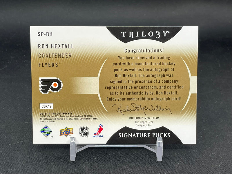 2013 UPPER DECK TRILOGY - SIGNATURE PUCKS - R. HEXTALL -