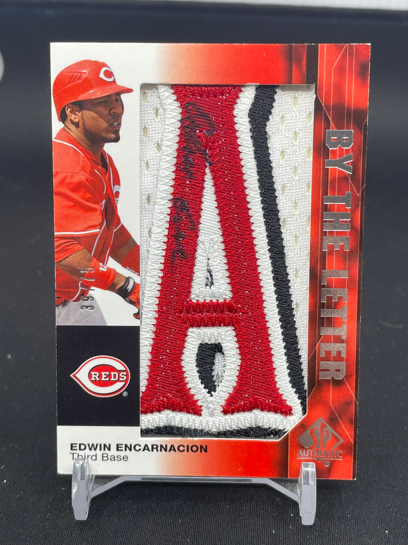 2008 UPPER DECK SP AUTHENTIC - BY THE LETTER - E. ENCARNACION - #BL-EE - #'D/75 - AUTOGRAPH PATCH