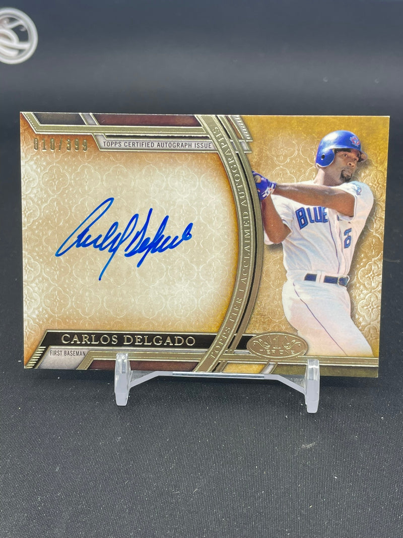2015 TOPPS TIER ONE - ACCLAIMED AUTOGRAPHS - C. DELGADO - #AA-CD - #'D/399 - AUTOGRAPH
