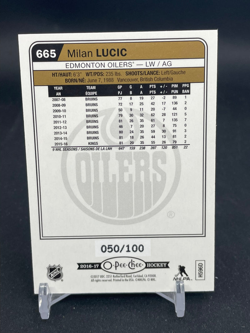 2016 UPPER DECK SERIES TWO - O-PEE-CHEE UPDATE - BLACK RAINBOW - M. LUCIC - #665 - #'D/100