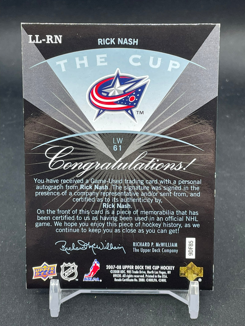 2007 UPPER DECK THE CUP - LIMITED LOGOS - R. NASH - #LL-RN - #'D/50 - RELIC - AUTOGRAPH