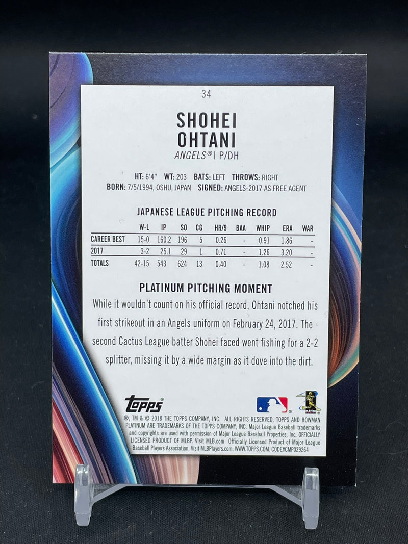 2018 TOPPS BOWMAN PLATINUM - S. OHTANI -