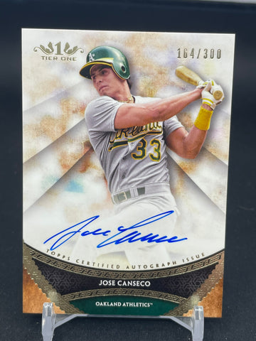 2017 TOPPS TIER ONE - J. CANSECO - #PPA-JCA - #'D/300 - AUTOGRAPH