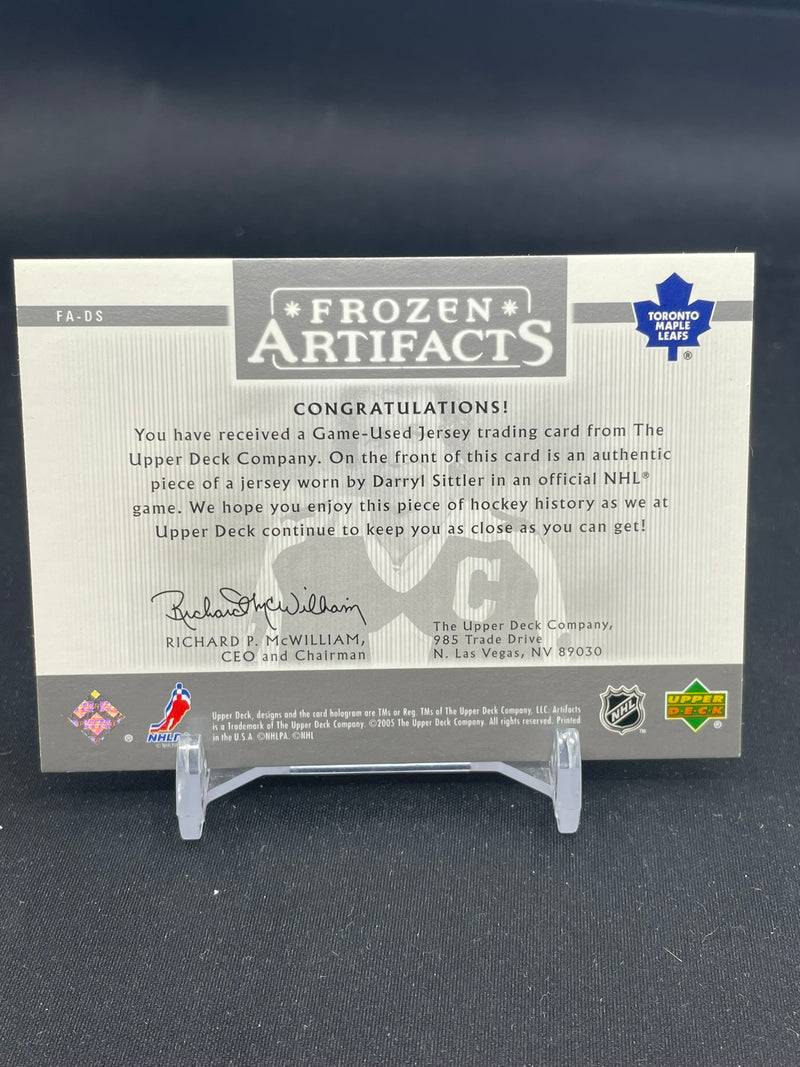 2005 UPPER DECK ARTIFACTS - FROZEN ARTIFACTS - D. SITTLER - #FA-DS - #'D/50 - RELIC