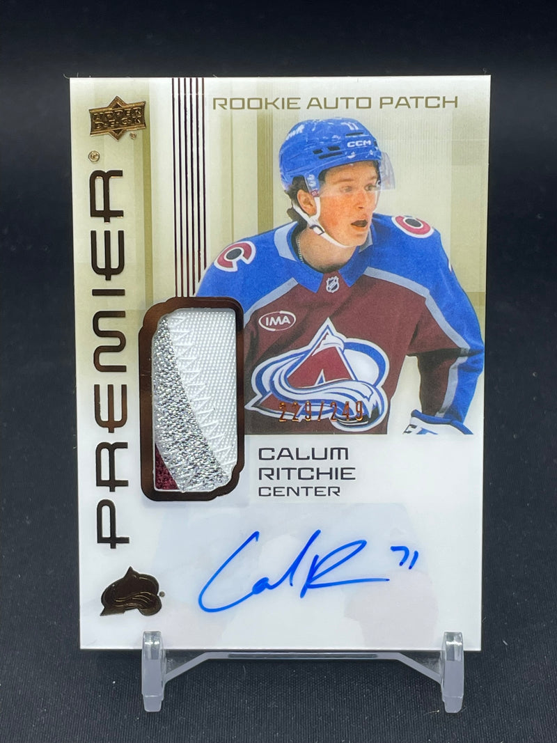 2024 UPPER DECK PREMIER - BRONZE - ROOKIE AUTO PATCH - C. RITCHIE - #AR-CR - #'D/249 - RELIC - AUTOGRAPH - RC