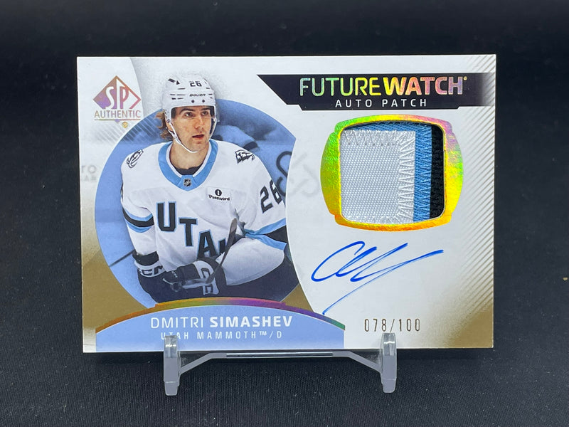 2025 UPPER DECK SP AUTHENTIC - FUTURE WATCH AUTO PATCH - D. SIMASHEV - #172 - #'D/100 - RELIC - AUTOGRAPH - RC