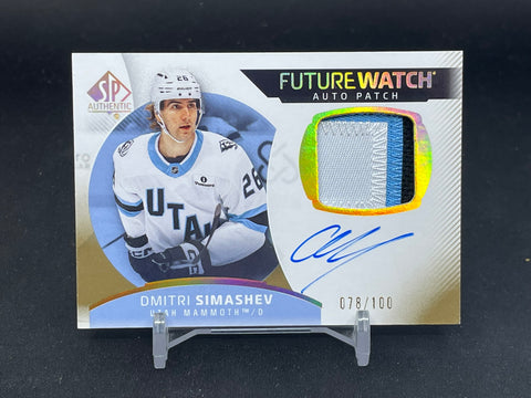 2025 UPPER DECK SP AUTHENTIC - FUTURE WATCH AUTO PATCH - D. SIMASHEV - #172 - #'D/100 - RELIC - AUTOGRAPH - RC