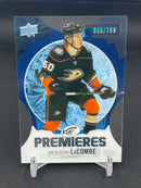 2023 UPPER DECK ICE - BLUE - ICE PREMIERES - J. LACOMBE - #235 - #'D/799 - RC