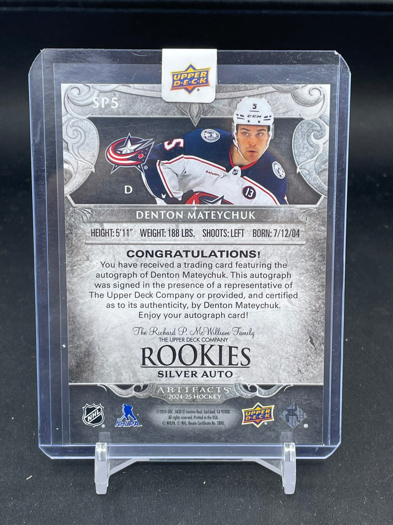 2024 UPPER DECK ARTIFACTS - ROOKIES - SILVER AUTO - D. MATEYCHUK - #SP5 - #'D/25 - AUTOGRAPH - RC