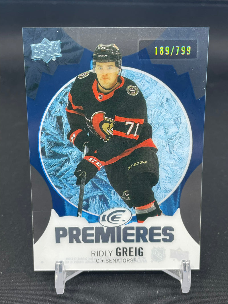 2023 UPPER DECK ICE - BLUE - ICE PREMIERES - R. GREIG - #242 - #'D/799 - RC