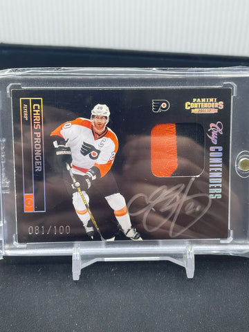 2011 PANINI CONTENDERS - CUP CONTENDERS - C. PRONGER - #124 - #'D/100 - RELIC - AUTOGRAPH