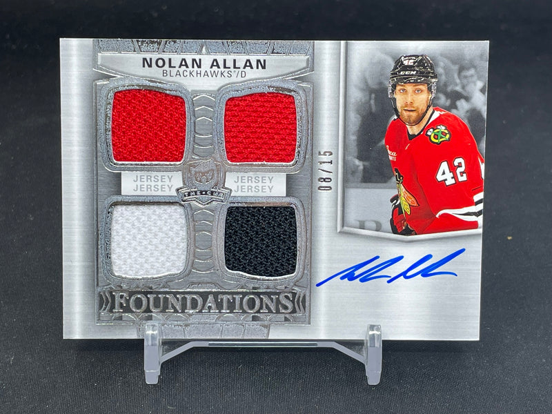 2024 UPPER DECK THE CUP - FOUNDATIONS - N. ALLAN - #F-NA - #'D/15 - QUAD RELIC - AUTOGRAPH