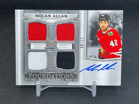 2024 UPPER DECK THE CUP - FOUNDATIONS - N. ALLAN - #F-NA - #'D/15 - QUAD RELIC - AUTOGRAPH