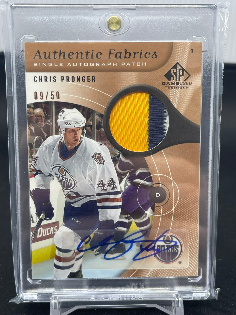 2006 UPPER DECK SP AUTHENTIC - AUTHENTIC FABRICS - C. PRONGER - #AAP-CP - #'D/50 - RELIC - AUTOGRAPH