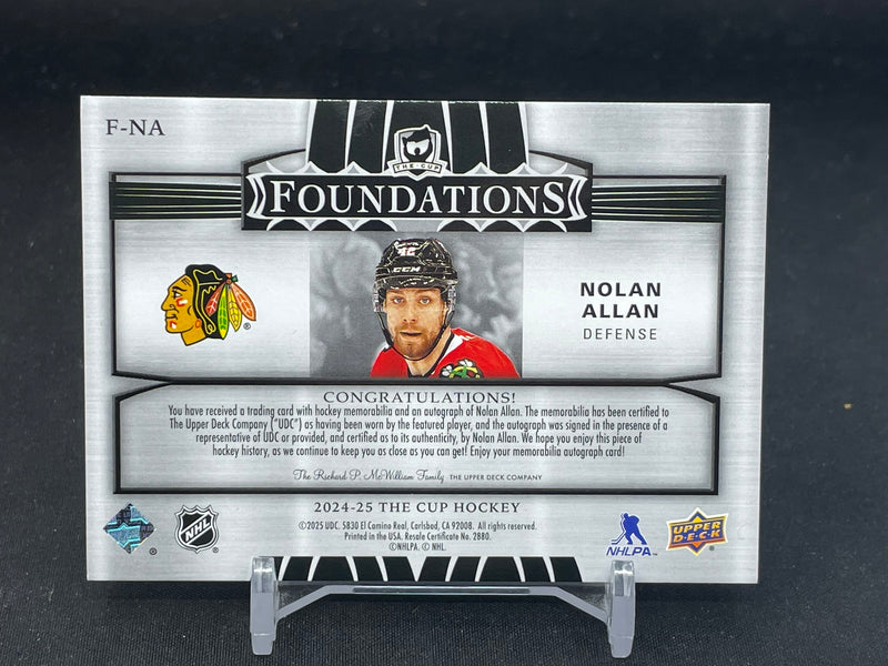2024 UPPER DECK THE CUP - FOUNDATIONS - N. ALLAN - #F-NA - #'D/15 - QUAD RELIC - AUTOGRAPH
