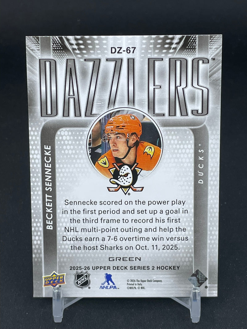 2025 UPPER DECK SERIES TWO - GREEN DAZZLERS - B. SENNECKE -