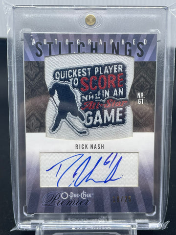 2009 UPPER DECK O-PEE-CHEE PREMIER - AUTOGRAPHED STITCHINGS - R. NASH - #APS-RN - #'D/25 - RELIC - AUTOGRAPH