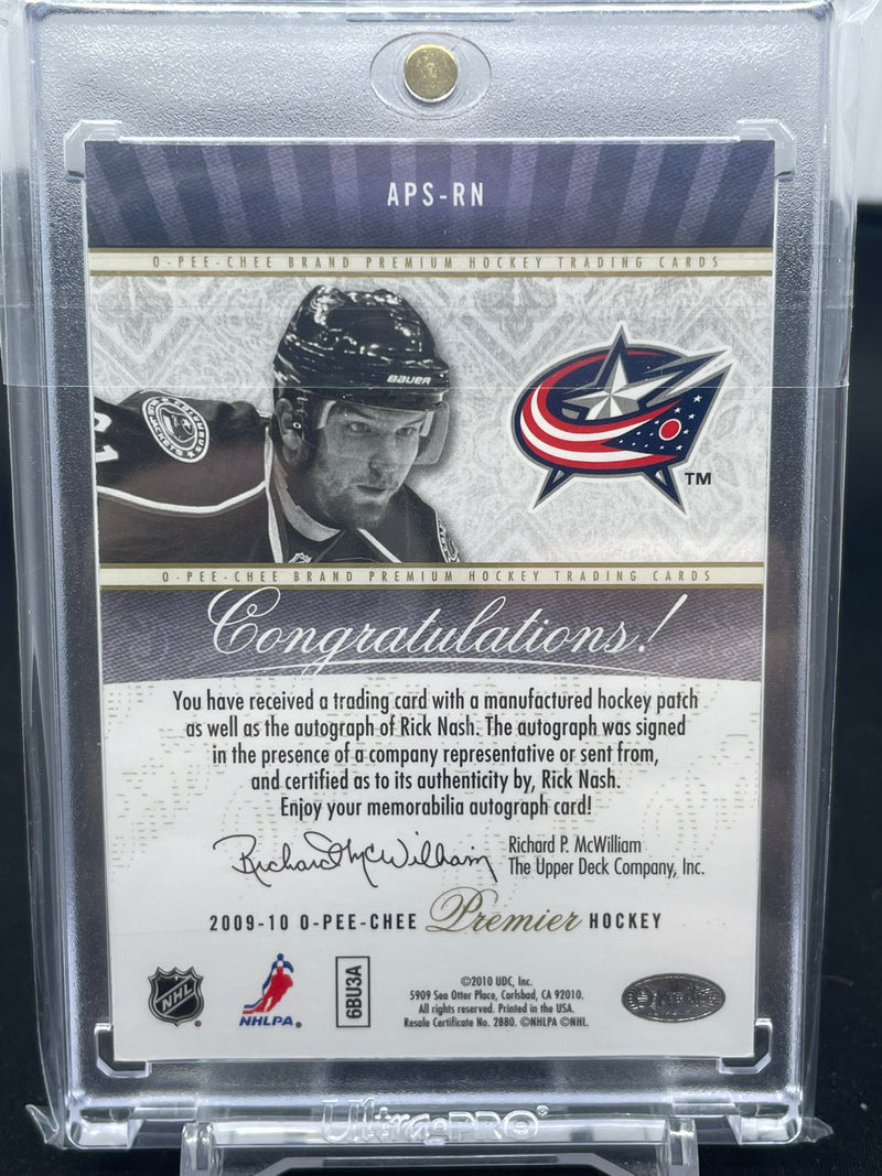 2009 UPPER DECK O-PEE-CHEE PREMIER - AUTOGRAPHED STITCHINGS - R. NASH - #APS-RN - #'D/25 - RELIC - AUTOGRAPH
