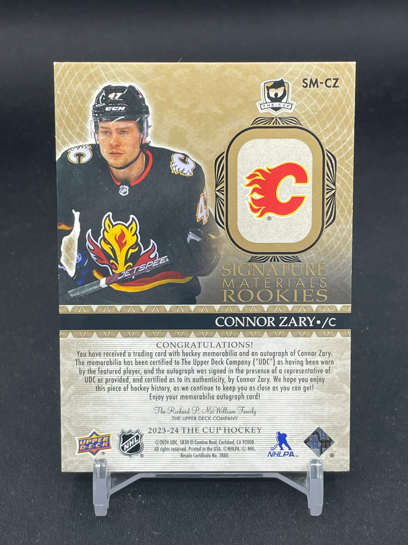2023 UPPER DECK THE CUP - SIGNATURE MATERIALS ROOKIES - C. ZARY - #SM-CZ - #'D/99 - RELIC - AUTOGRAPH - RC