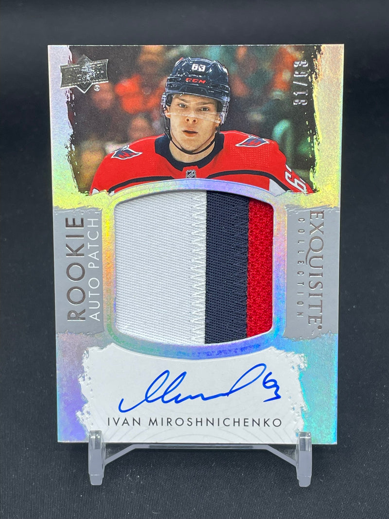 2023 UPPER DECK EXQUISITE - ROOKIE AUTO PATCH - I. MIROSHNICHENKO - #EC-IM - #'D/63 - RELIC - AUTOGRAPH - RC