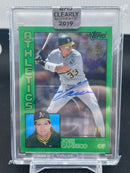2019 TOPPS CLEARLY AUTHENTIC - GREEN - J. CANSECO - #TBA-JC - #'D/99 - AUTOGRAPH