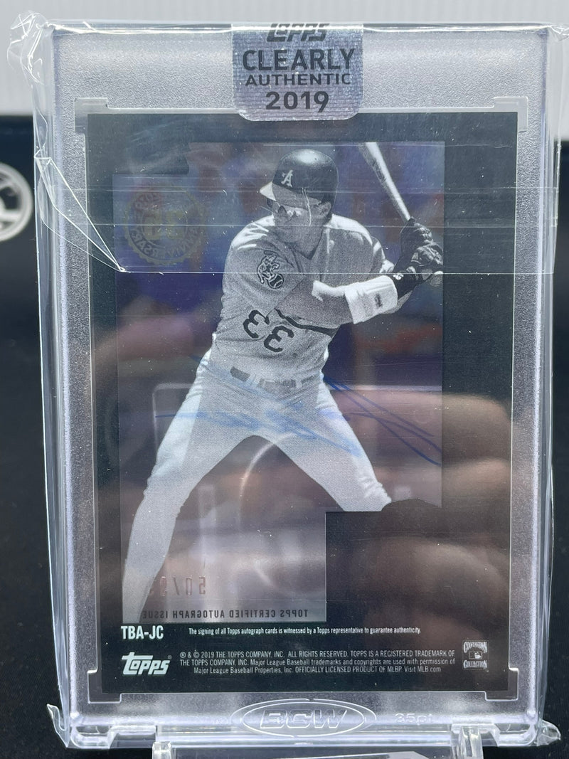 2019 TOPPS CLEARLY AUTHENTIC - GREEN - J. CANSECO - #TBA-JC - #'D/99 - AUTOGRAPH