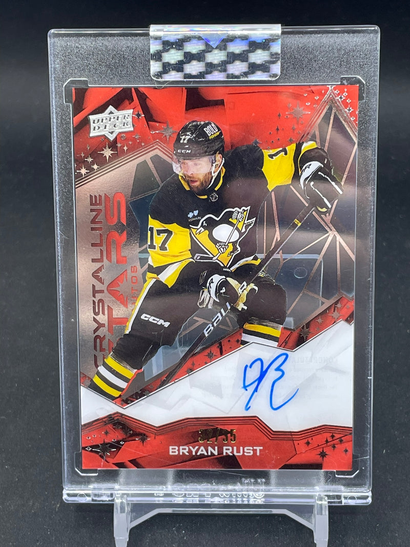 2024 UPPER DECK CLEAR CUT - CRYSTALINE STARS AUTOS - B. RUST - #CSA-BR - #'D/35 - AUTOGRAPH