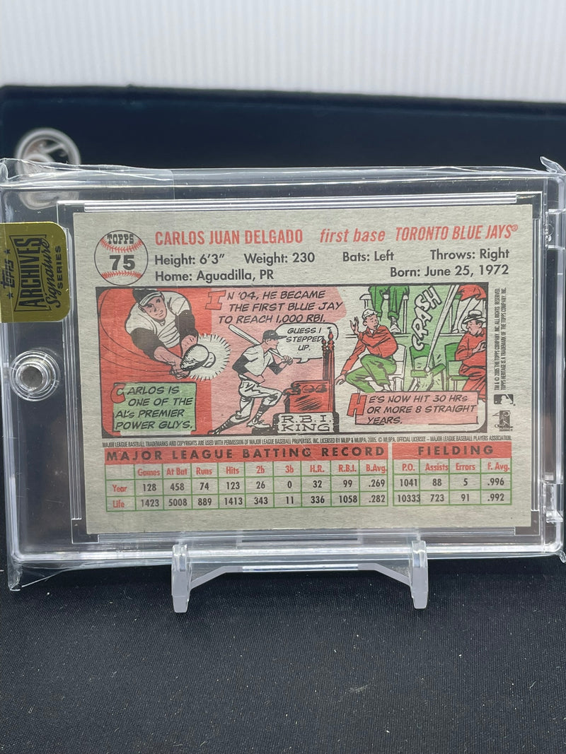 2016 TOPPS ARCHIVES SIGNATURE SERIES - C. DELGADO - #75 - #'D/6 - AUTOGRAPH