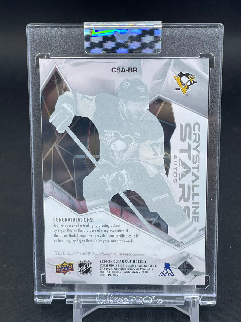 2024 UPPER DECK CLEAR CUT - CRYSTALINE STARS AUTOS - B. RUST - #CSA-BR - #'D/35 - AUTOGRAPH
