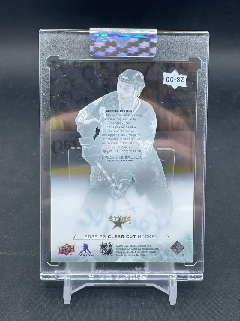 2022 UPPER DECK CLEAR CUT - EXCLUSIVES - S. ZUBOV - #CC-SZ - #'D/65 - AUTOGRAPH