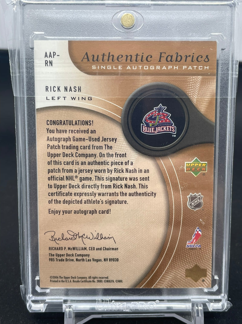 2006 UPPER DECK SP GAME-USED - AUTHENTIC FABRICS - R. NASH - #AAP-RN - #'D/50 - RELIC - AUTOGRAPH
