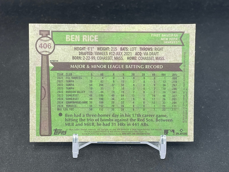 2025 TOPPS HERITAGE - REFRACTOR - B. RICE -