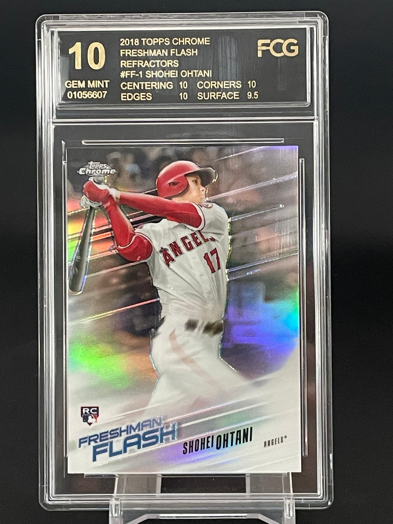 2018 TOPPS CHROME - FRESHMAN FLASH - REFRACTOR - S. OHTANI -
