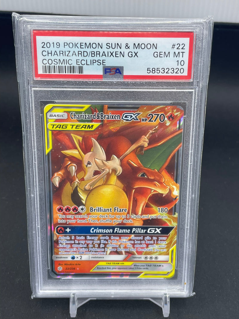 POKEMON - COSMIC ECLIPSE - CHARIZARD & BRAIXEN GX -