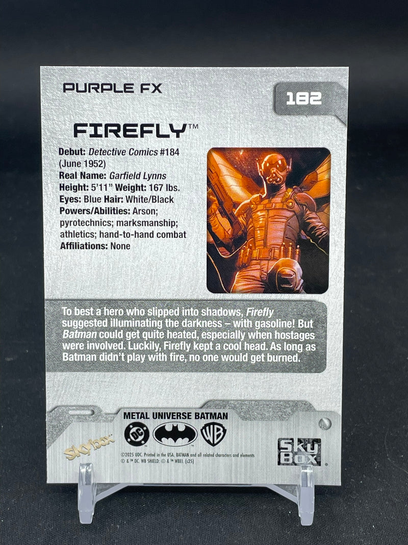 2025 UPPER DECK METAL UNIVERSE SKYBOX BATMAN - PURPLE FX - FIREFLY -