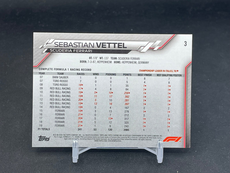 2020 TOPPS CHROME SAPPHIRE - S. VETTEL -
