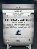 2020 TOPPS SERIES ONE - BASEBALL STARS AUTOGRAPH - I. DIAZ -