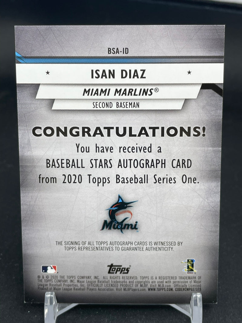2020 TOPPS SERIES ONE - BASEBALL STARS AUTOGRAPH - I. DIAZ -