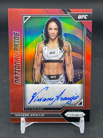 2023 PANINI CHRONICLES - RED PRIZM - NATIONAL PRIDE - V. ARAUJO - #NP-VAJ - AUTOGRAPH