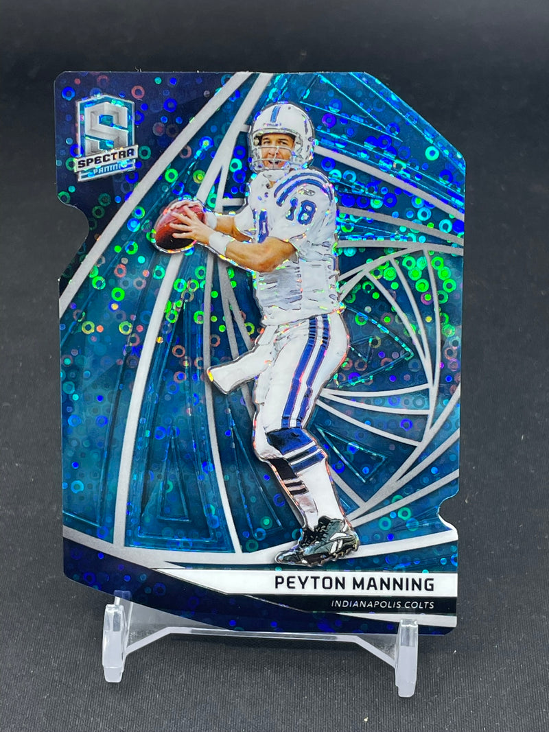 2019 PANINI SPECTRA - NEON BLUE PRIZM DIE-CUT - P. MANNING - #73 - #'D/50