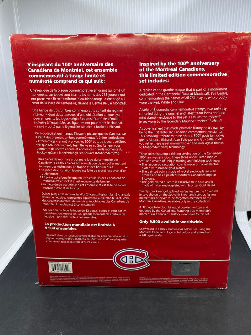 2009 CANADA POST MONTREAL CANADIANS 100TH ANNIVERSARY COLLECTOR SET