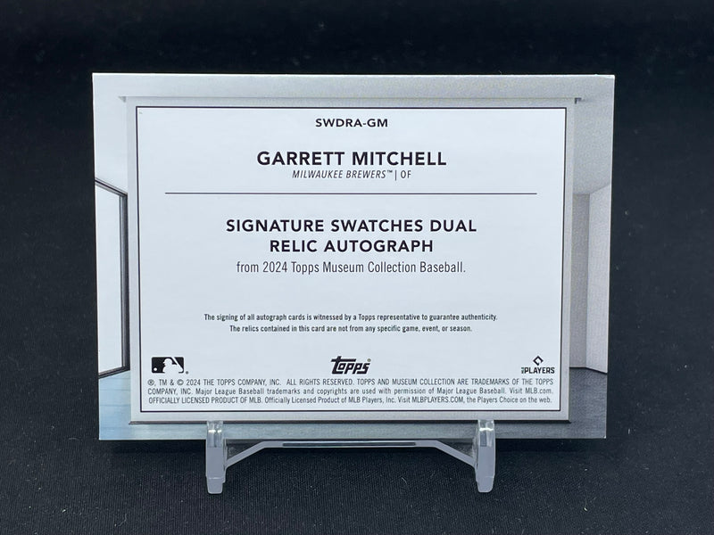 2024 TOPPS MUSEUM COLLECTION - SIGNATURE SWATCHES - G. MITCHELL - #SWDRA-GM - #'D/180 - DUAL RELIC - AUTOGRAPH
