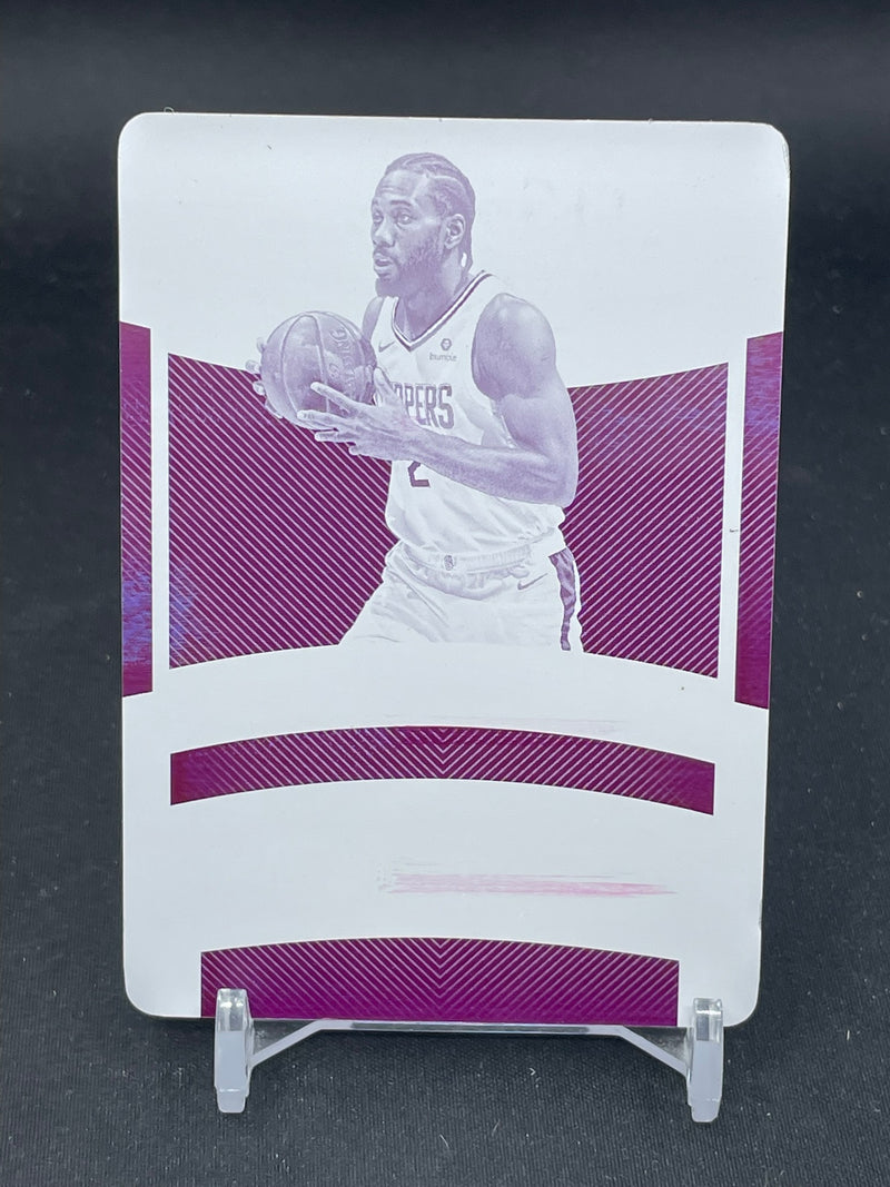 2019 PANINI NATIONAL TREASURES - MAGENTA PRINTING PLATE - K. LEONARD - #29 - #'D/1