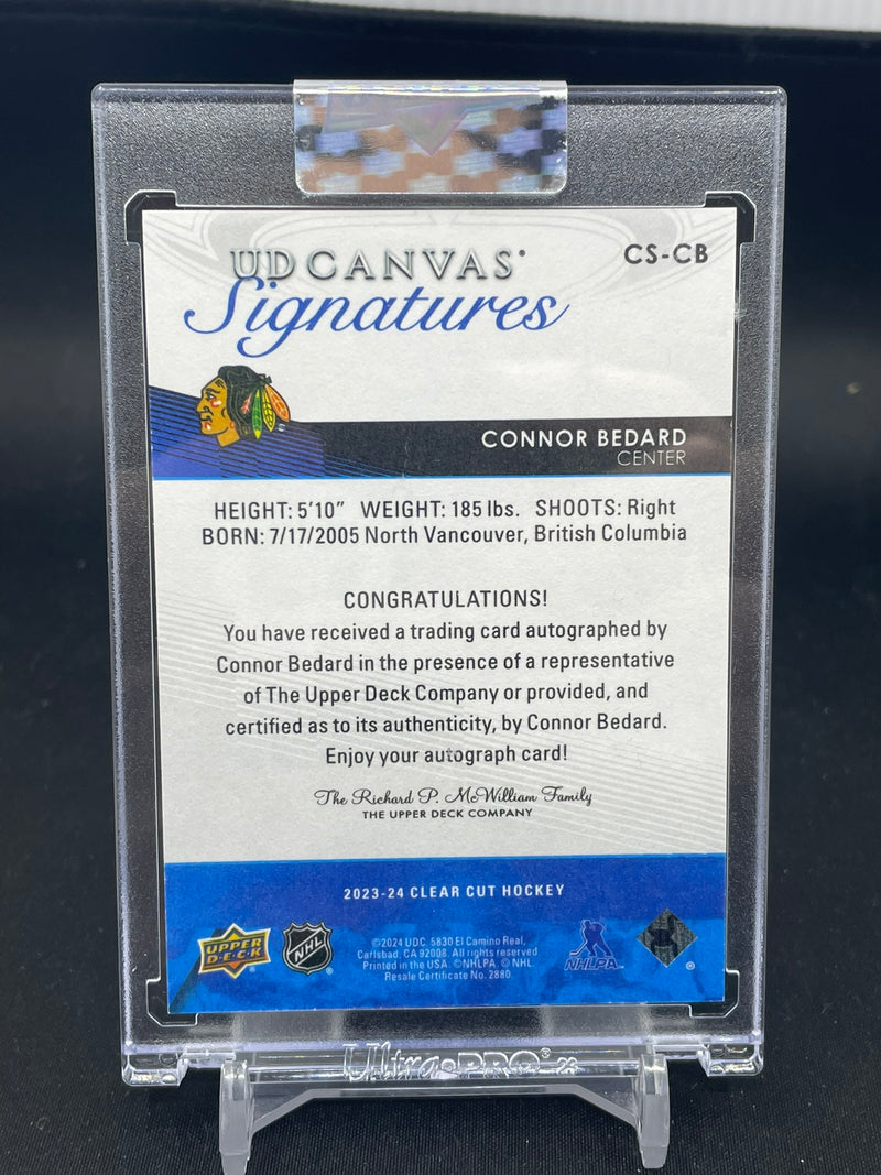2023 UPPER DECK CLEAR CUT - UD CANVAS SIGNATURES - C. BEDARD -