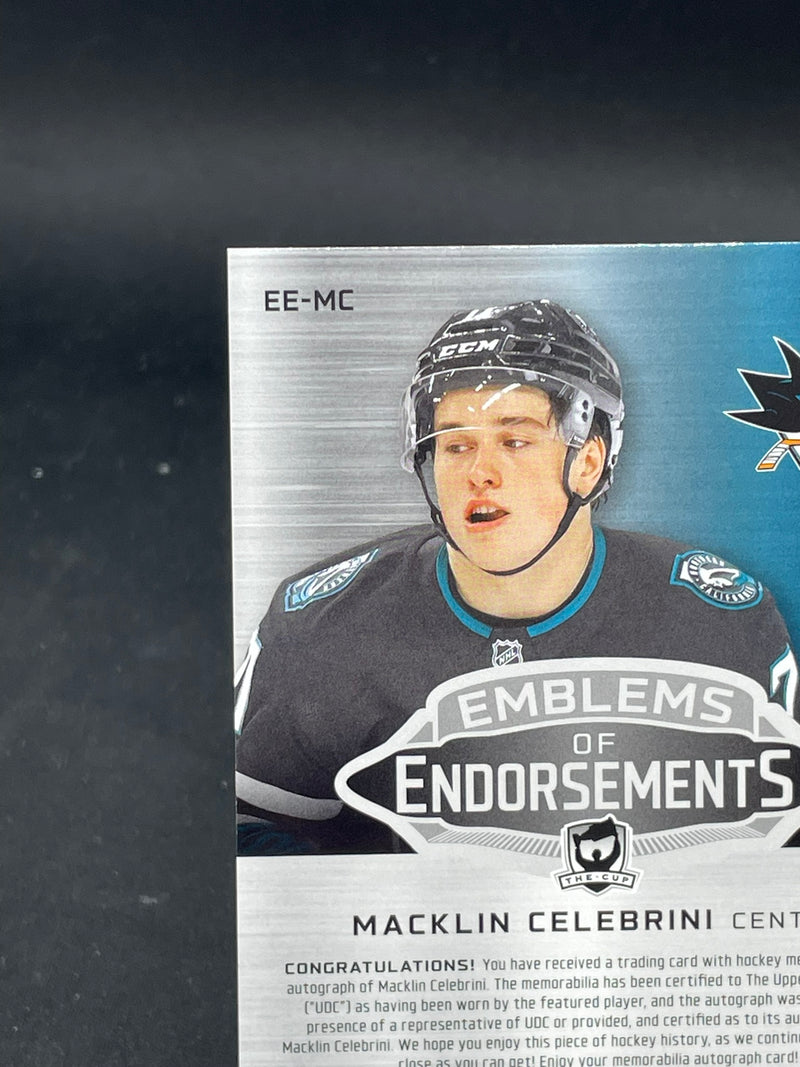 2024 UPPER DECK THE CUP - EMBLEMS OF ENDORSEMENTS - M. CELEBRINI - #EE-MC - #'D/15 - DUAL PATCH - AUTOGRAPH - RC