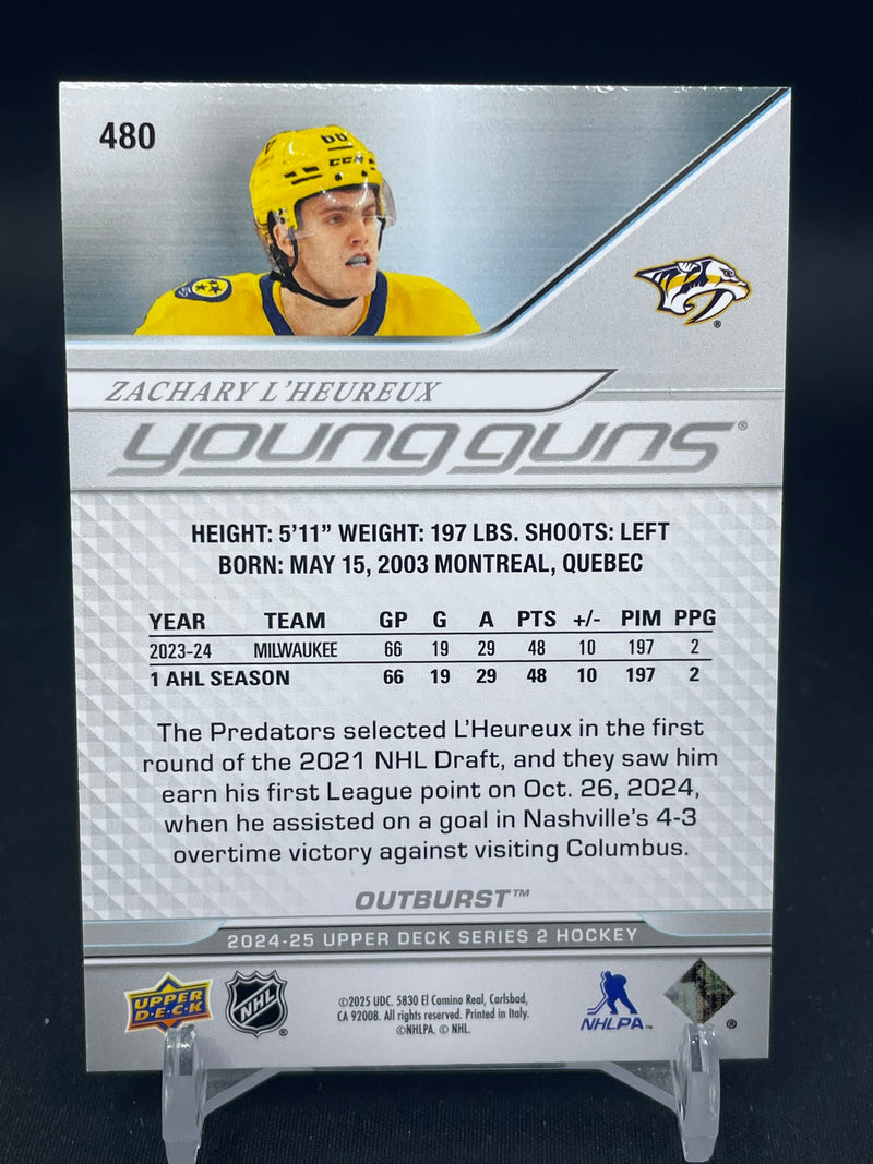 2024 UPPER DECK SERIES TWO - OUTBURST - YOUNG GUNS - Z. L'HEUREUX -