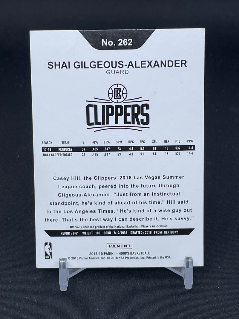 2018 PANINI NBA HOOPS - S. GILGEUOUS-ALEXANDER -