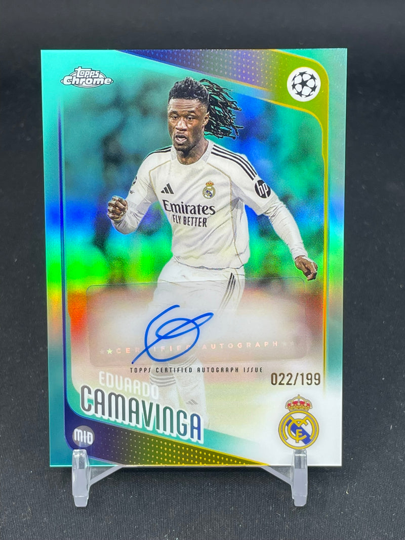2025 TOPPS CHROME - TEAL REFRACTOR - E. CAMAVINGA - #CA-EC - #'D/199 - AUTOGRAPH