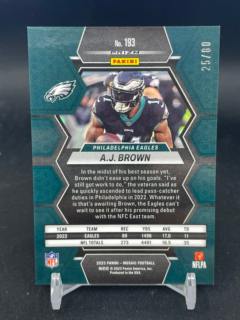 2023 PANINI MOSAIC - RED AND YELLOW PRIZM - A. BROWN - #193 - #'D/80